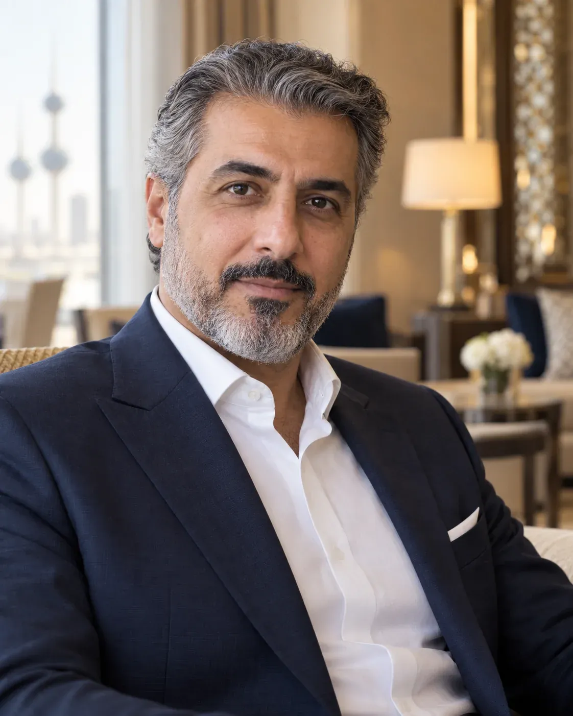 Omar, an entrepreneur in Kuwait City